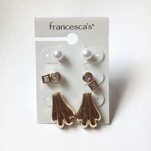 Francesca's Collections Gold and Silver Earring Set